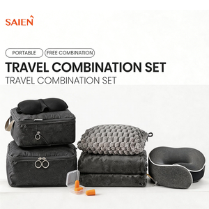 Oreiller de voyage cervical en U personnalisé, compressé sous vide, avec mousse à mémoire de forme, pour le voyage – Vente en gros - Product Image 2