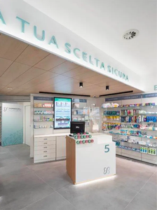 Porte-produits de <span class=keywords><strong>pharmacie</strong></span> Gondole <span class=keywords><strong>ronde</strong></span> en bois Vitrines de vente au détail de médicaments - Product Image 3