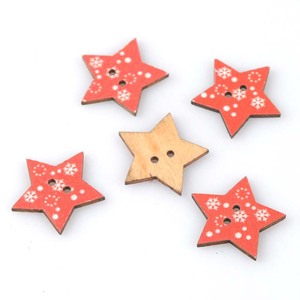 Botones de Madera Grandes para Niños, Juguetes para Colorear, Modelo Colorido para Pintar y Personalizar, Botones de Madera para Sombrero de Santa Claus Navideño - Product Image 6
