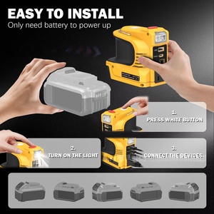 Adaptador Inversor de Corriente de Alta Resistencia Compatible con Baterías <span class=keywords><strong>Makita</strong></span>, <span class=keywords><strong>DeWalt</strong></span> y <span class=keywords><strong>Milwaukee</strong></span> de 18V, Convertidor de CA de 220V para Exteriores - Product Image 3