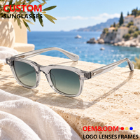 Lunettes de soleil carrées en acétate de marque célèbre pour femmes et hommes, monture de lunettes de soleil, lunettes de soleil UV400, verres anti-éblouissement pour la conduite