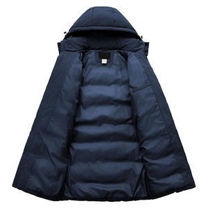<b>Men's</b> <b>Long</b> Puffer Jacket Winter Warm <b>Coat</b> Waterproof Breathable Lightweight Polyester Outdoor Casual Front - Product Image 2