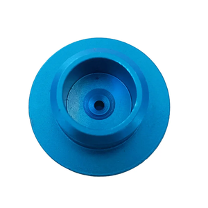 Conector de rosca escalonada de aluminio anodizado azul, mecanizado CNC personalizado, con ranura ovalada para piezas de automatización de motocicletas - Product Image 5