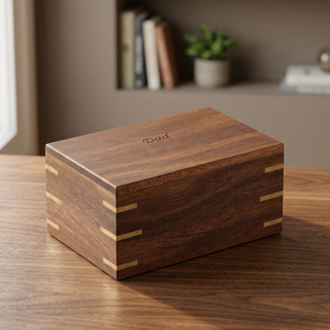 Customizable American Style Forestry Wooden Urn B.S. INTERNATIONAL 3-Year Warranty <b>Memorial</b> Pet Cremation <b>Box</b> Funeral Supplies - Product Image 1