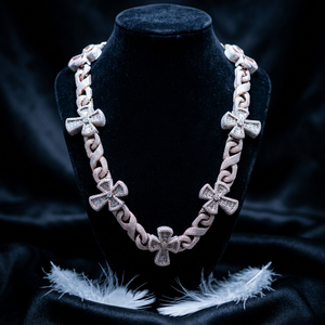 Collar de Cadena Cubana de Plata de Ley 925 con Diamantes Moissanite de Corte Brillante de Calidad VVS1, Chapado en Oro, Estilo Hip Hop - Product Image 1