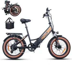 Onesport 전기 자전거, 피크 파워 750W, 디스크 브레이크, 20*4.0 팻 Ebike, 48V 17AH, 최대 마일리지 PAS 120KM, 접이식 자전거