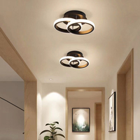 Luminaire Plafonnier Moderne LED Cercles Encastré pour Chambre, Couloir, Hall d'Entrée, Plafonnier Lustre 2 Anneaux 18W