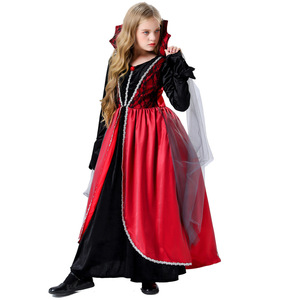 Kustomisasi grosir gaun putri anak penyihir hitam kostum pesta <span class=keywords><strong>Halloween</strong></span> untuk pertunjukan kostum Cosplay tari untuk anak perempuan - Product Image 2