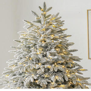 Décoration <span class=keywords><strong>de</strong></span> <span class=keywords><strong>Noël</strong></span> DIY : Guirlande <span class=keywords><strong>de</strong></span> sapin faite main avec flocons <span class=keywords><strong>de</strong></span> neige simulés, pendentif en rotin <span class=keywords><strong>fait</strong></span> <span class=keywords><strong>maison</strong></span> pour <span class=keywords><strong>porte</strong></span> ou salon - Product Image 3