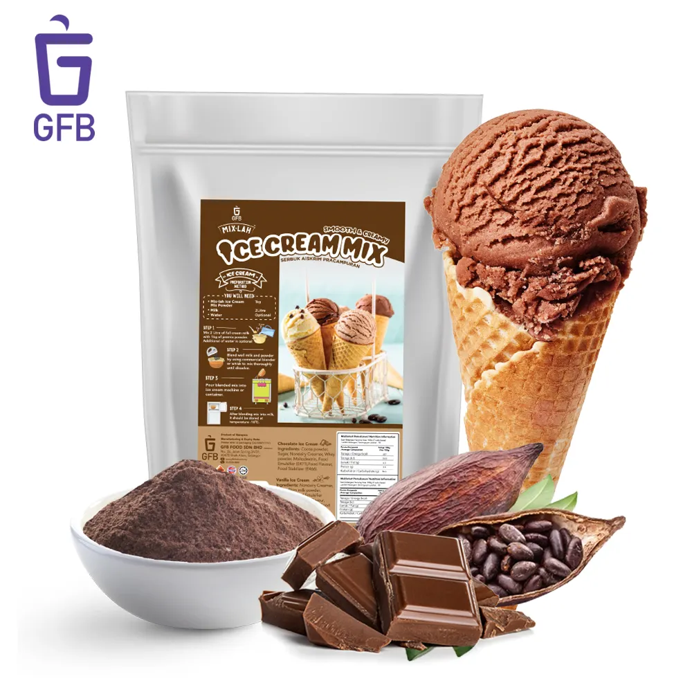 Какао-шоколад премиум мороженое мягкое подача смешанный порошок 1 кг халяль