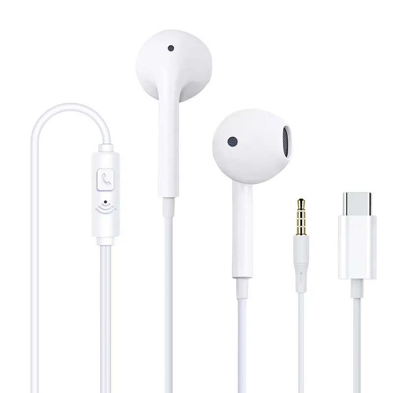 Nave veloce 3.5mm tipo-C auricolari con cavo auricolare Stereo per iphone HUAWEI Xiaomi con microfono di alta qualità auricolari da gioco