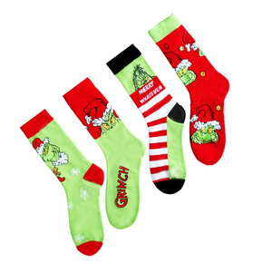 Calcetines de Algodón con Diseño de Dibujos Animados de Ballenas, Antideslizantes, Transpirables, Divertidos, de Navidad, con Diseño del Grinch - Product Image 2