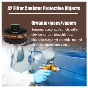 Respirador de venda direta da fábrica com filtro autoescorvante máscara de gás facial para produção química - Product Image 5