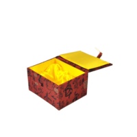 Boîte cadeau rectangulaire en bois/MDF gravée au laser, calligraphie chinoise artisanale, pour tasse à thé/objets de collection