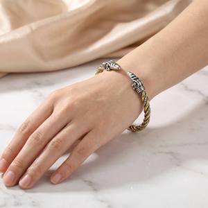 Bracelet Viking Tête de Corbeau Ajustable Ouvert pour Homme Alliage Galvanisé Vintage Punk Hip Hop Gros - Product Image 4