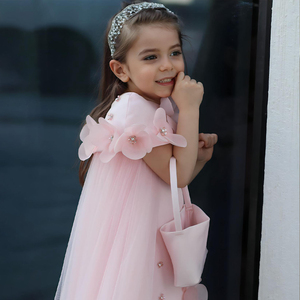 Neonate formale abito da sera principessa abito da ballo da principessa in raso abito da sposa principessa abito da ballo per i bambini per la notte del ballo - Product Image 4