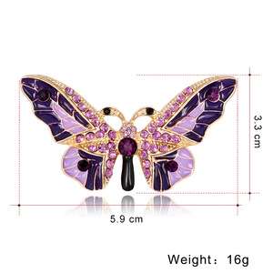 <span class=keywords><strong>Broche</strong></span> de Alta Calidad, Accesorios de Moda, Estilo Real, <span class=keywords><strong>Broche</strong></span> Doble con Gema de Mariposa - Product Image 6