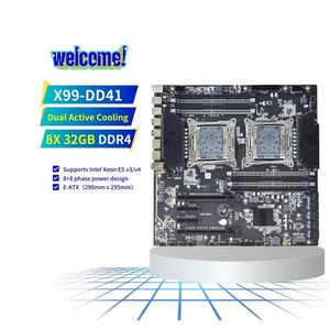 Nueva refrigeración activa Dual X99 LGA 2011-3 Compatible con placa base Xeon, placa base de cuatro canales ECC <span class=keywords><strong>DDR4</strong></span> X99, placa base de CPU Dual - Product Image 1