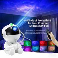 Projecteur d'étoiles intelligent pour la maison, lampe de chevet galaxie avec effet ciel étoilé LED pour chambre d'enfant, en ABS, thème astronaute