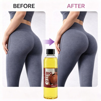 Huile Ultra-Grande Taille pour Fesses et Hanches, Personnalisée OEM, à base de Plantes Pressées à Froid, pour l'Augmentation du Volume des Fesses, Peau Lisse, 120g, Portable, pour le Remodelage Corporel