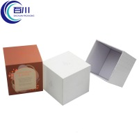 Caja de Regalo Rígida de Papel Recubierto Vintage Navideño con Impresión de Logotipo, Caja de Embalaje Artesanal para Productos de Perfumería