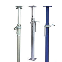 Poteau de support télescopique industriel robuste en acier avec base trépied pour coffrage de dalle d'hôtel, option en alliage d'aluminium haute résistance