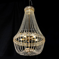Lustre LED en cristal K9 moderne pour décoration de mariage, doré, directement de l'usine SMS