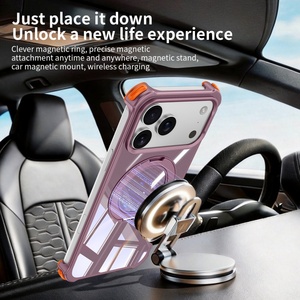 เคสโทรศัพท์แม่เหล็กแบบติดหลัง PC สำหรับ iPhone 18 17 16 15 14 13 Pro Max พร้อม 360 °   ฝาครอบกันกระแทกแบบไม่มีกรอบอะลูมิเนียม - Product Image 5