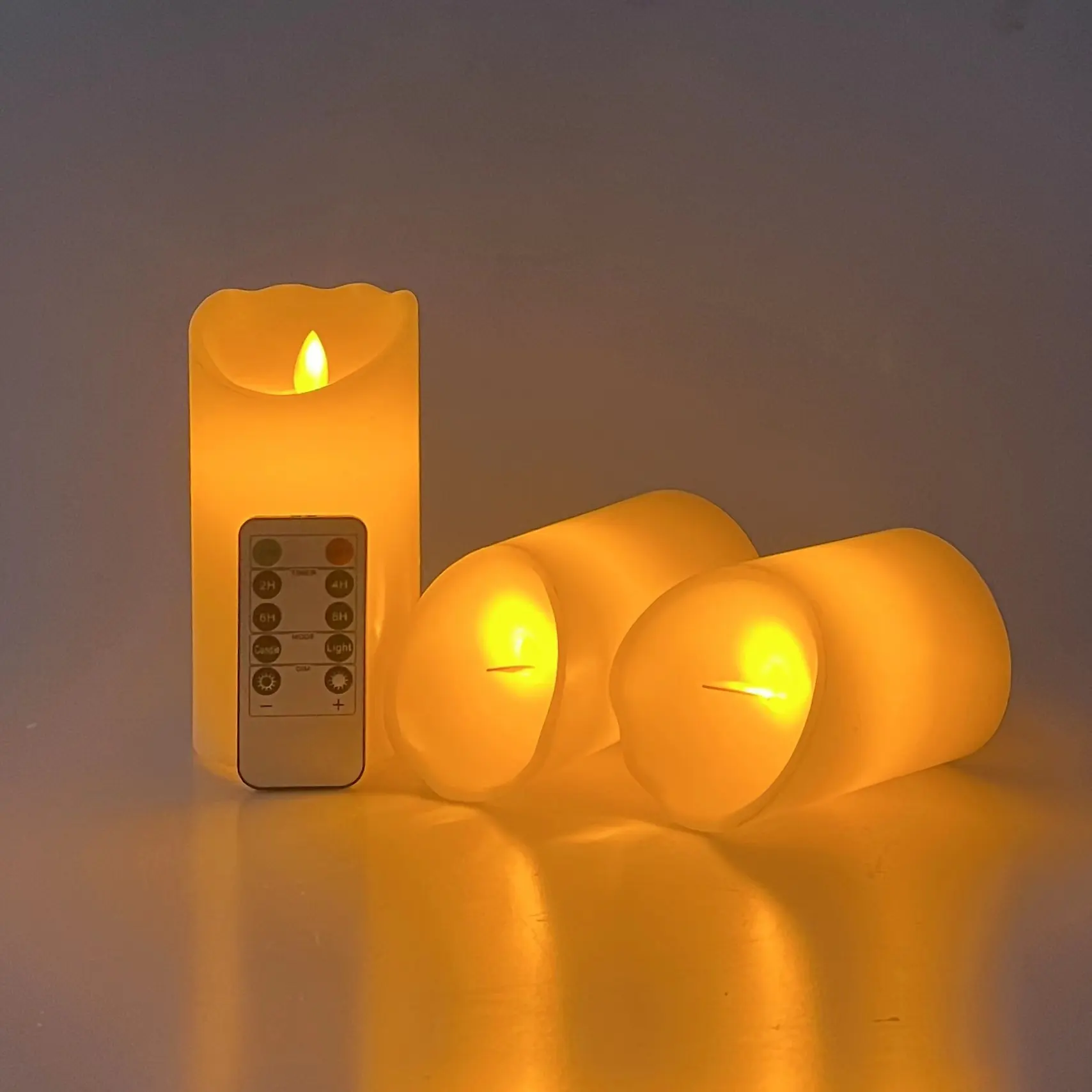 Wholesale 3D Bullet Shape Flameless Pillar Electric Candle Led Real Wax Candle For Home Decoration LED Candles With Remote