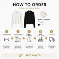 Cardigan en tricot pour femme, coupe slim, à capuche, double fermeture éclair, pull court, automne et hiver