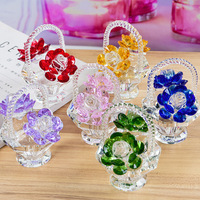 Panier à fleurs artisanal en cristal blanc, écologique, pour la décoration du salon, du meuble à vin, sans impression, pour mariage, fête des mères, fête des enseignants