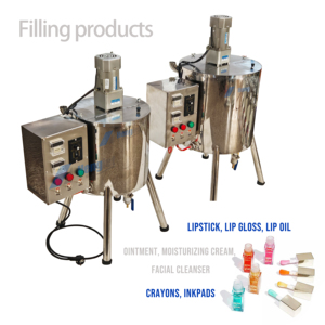 Machine de remplissage manuelle pour rouge à lèvres 15L 30L 50L avec mélangeur chauffant et trémie pour rouge à lèvres, baume à lèvres, cosmétiques, machine de remplissage à chaud - Product Image 5