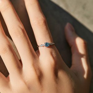 S925 Silver Classic Topaz Ring With Baguette Diamonds Pave Setting Prong Mount Women's Engagement Gemstone Jewelry - Product Image 4