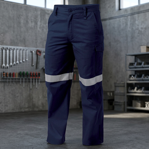 <b>Hi</b> Vis Reflective Stripes Breathable Cotton Cargo Pockets Workwear Pants Men Custom Workwear Uniforms Road Safety High - Product Image 2