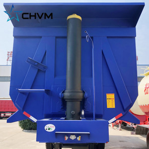 Ağır 3 aks tri-aks 30-100 ton u-tipi damperli damperli yarı römork kamyon son arka damper yarı römork satılık - Product Image 5