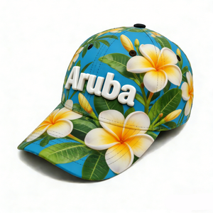 Großhandel Benutzerdefiniertes Logo Aruba Touristen-Souvenirs Lässige Camouflage Nadelstreifen Bestickte Baseball-Kappe - Product Image 5