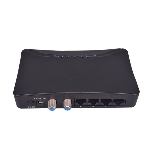 Sofel Ethernet Over Coax Slave Unit 4 Ports Modem Router Coaxial Cable Catv EOC Slave with RF Ports