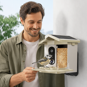 Mangeoire à oiseaux intelligente professionnelle avec caméra HD 4K, alimentation solaire sans fil, identifiant les espèces, détection automatique de la nourriture - Product Image 5