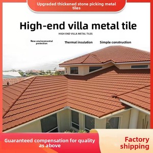 Stile antico quadrato in resina ceramica piastrelle in pietra colorata e metallo <span class=keywords><strong>con</strong></span> lega di alluminio grigio e rosso per Villa <span class=keywords><strong>tegole</strong></span> - Product Image 2