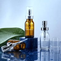 Flacon pulvérisateur en verre Posee Beauty EO-S68 marron 10 ml avec pompe, flacon pulvérisateur pour essence, flacon cosmétique médical-esthétique