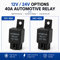Relais de climatiseur 40A 12V 24V, relais automobile, coque ignifuge, longue durée de vie pour système électrique de véhicule