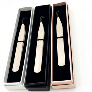Pinzas para Pestañas RMI de Alta Calidad, 90 Grados, Color Negro Plasma, Recubrimiento en Polvo, Acero Inoxidable Antimagnético de 10 mm - Product Image 1