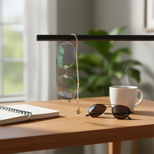 Catena a tre vie con perline da 70 cm per occhiali, portaocchiali multicolore - Product Image 3