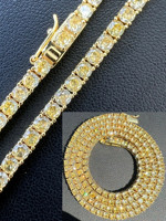 Bijoux de luxe Vvs Lab diamant personnalisé 4 broches jeu de main Gra certifié Micro 2mm Moissanite chaîne de tennis