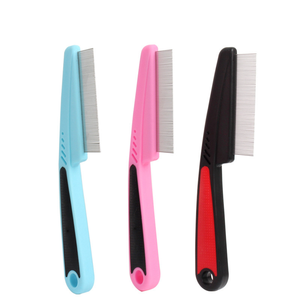 Peigne anti-puces pour animaux de compagnie, peigne à dents fines, peigne de toilettage en acier inoxydable, brosse pour éliminer les poux pour chiens et chats, pour la maison et le salon - Product Image 6