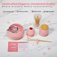 Ensemble cadeau fouet à matcha en bambou personnalisé Geling Factory, vente en gros au Japon, bols à matcha en céramique de haute qualité avec tamis à matcha