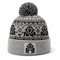 Bonnet en acrylique uni, couleur unie, sans motif, avec logo personnalisé imprimé pour les vêtements de sport