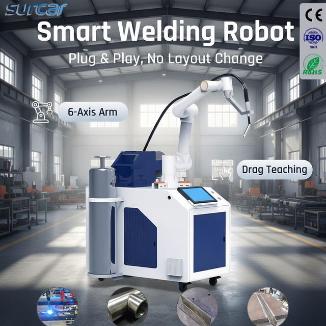 Labor-Saving Teachless Robotic Welder Collaborative Robot Welding Machine with Simple Parameter Adjustment for SMEs