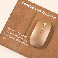 Coffret cadeau bureau écologique liège personnalisé: carnet notes+stylo+tapis bureau. Cadeau affaires promo avec impression logo