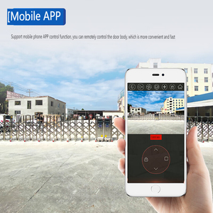 Hợp kim nhôm hiện đại tự động có thể thu vào cổng trượt An Ninh với điều khiển từ xa tự động ngoài trời trắng cổng - Product Image 5